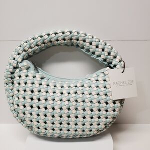 Rachel zoe woven handbag with top handle